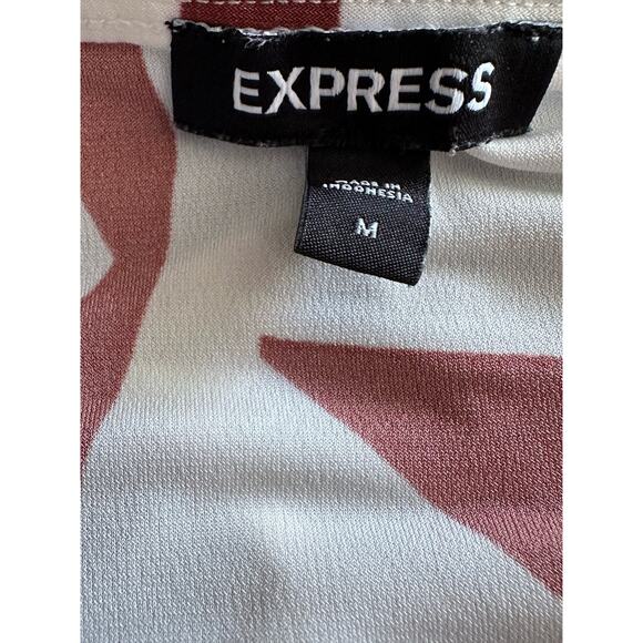 Express Short Sleeve Women's Medium Top Red - Picture 4 of 4